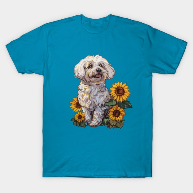 Maltese dog T-Shirt by VelvetRoom